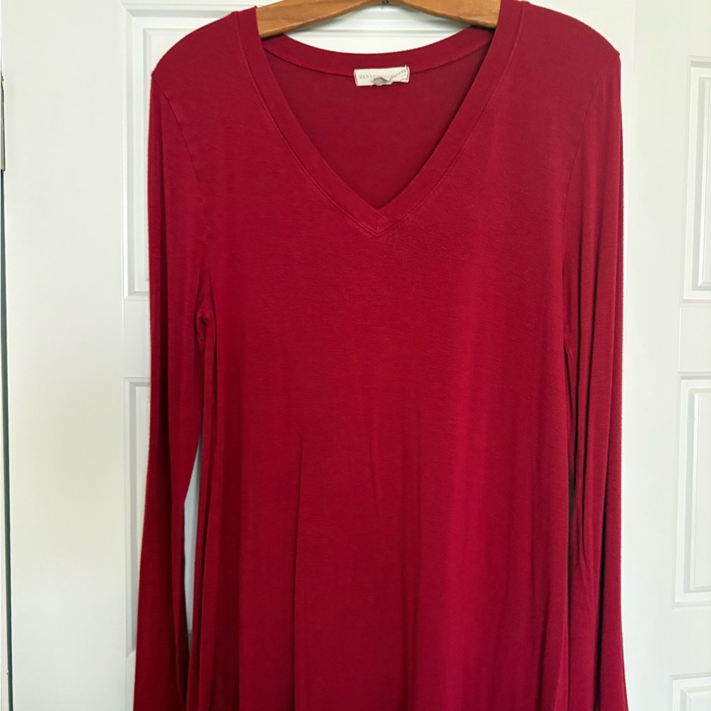 Red long sleeve Zenana Maternity size L